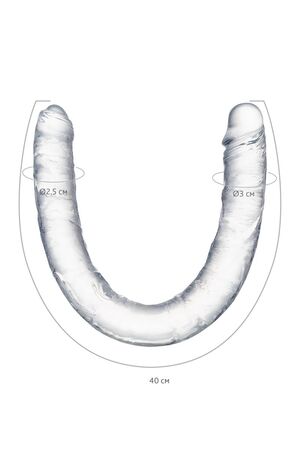 Прозрачный двухсторонний фаллоимитатор Double Dildo - 40 см.